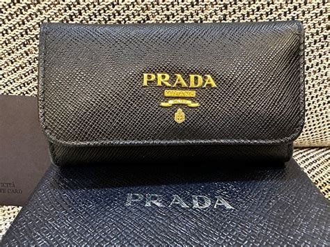 prada key ring wallet|authentic Prada wallet sale.